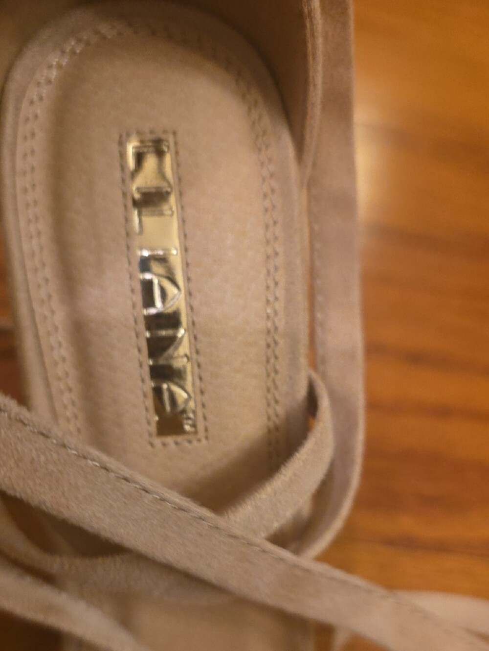 Lilliana Nude Lace-Up Ankle Wrap Sandals - Sz 10 - Picture 6 of 9